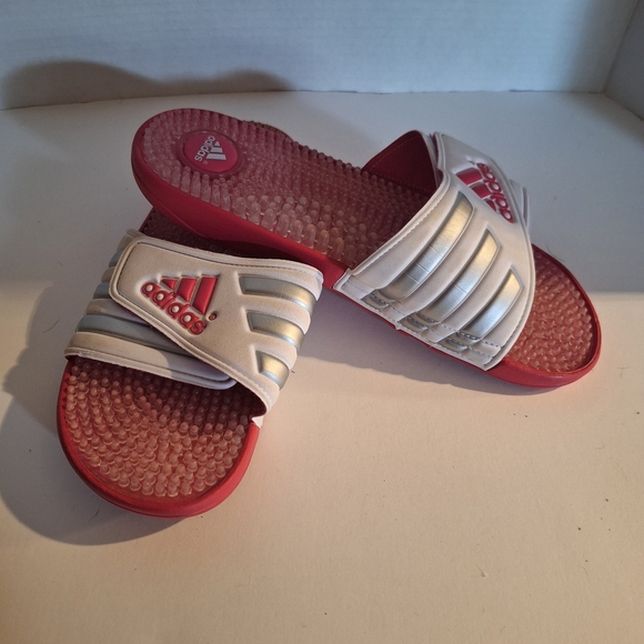Adidas Slide Sandals - Pink and White - Picture 4 of 6